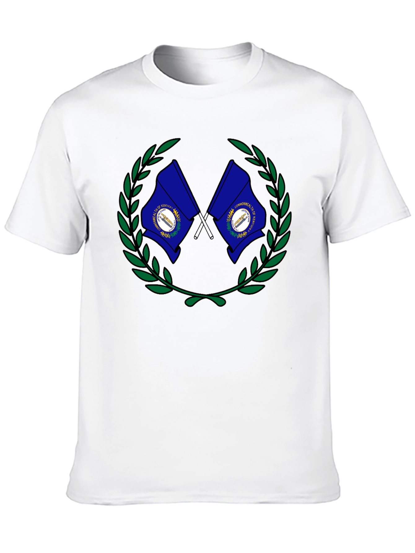 Kentucky Flag Wreath Graphic T-Shirt