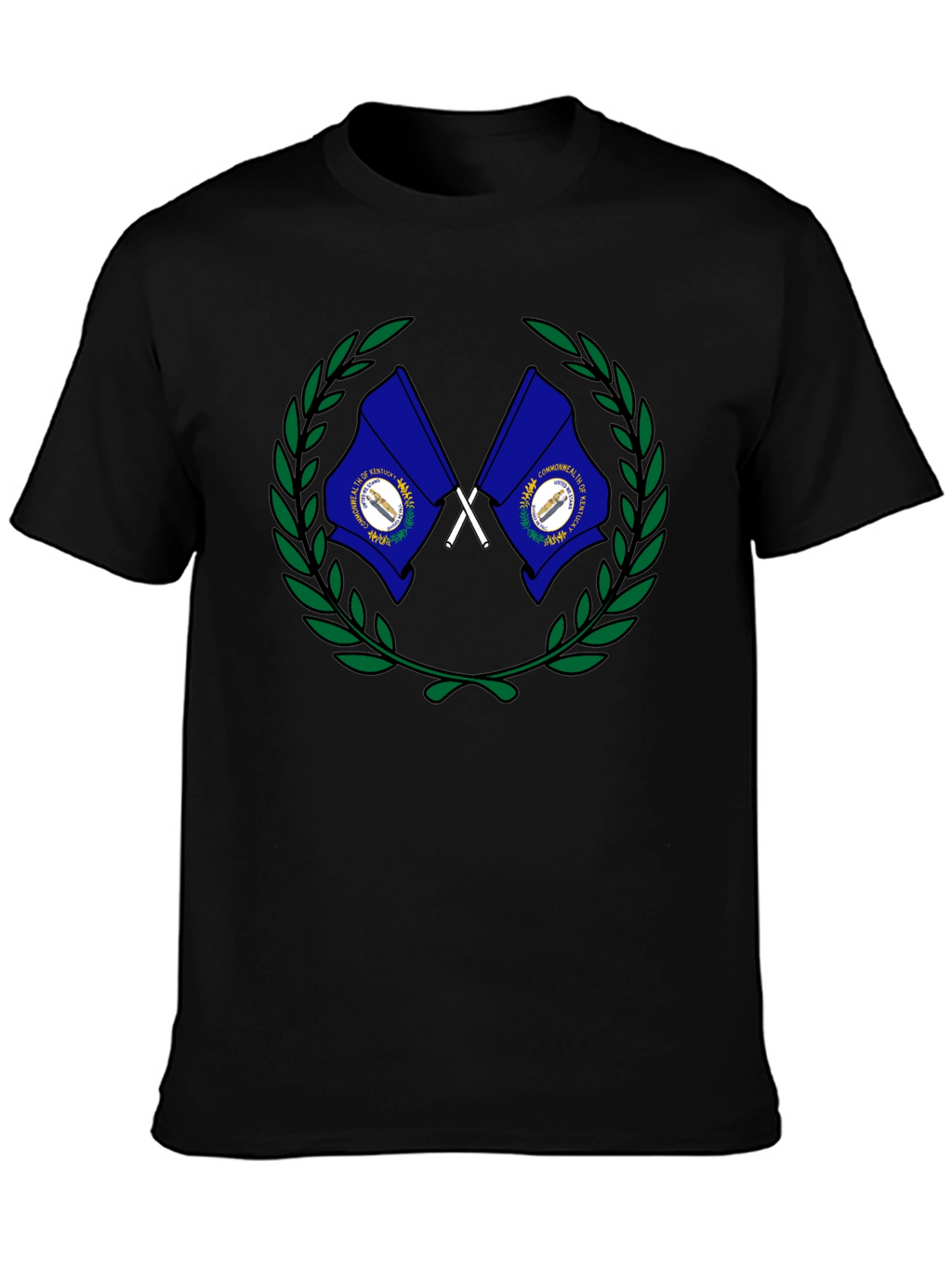 Kentucky Flag Wreath Graphic T-Shirt