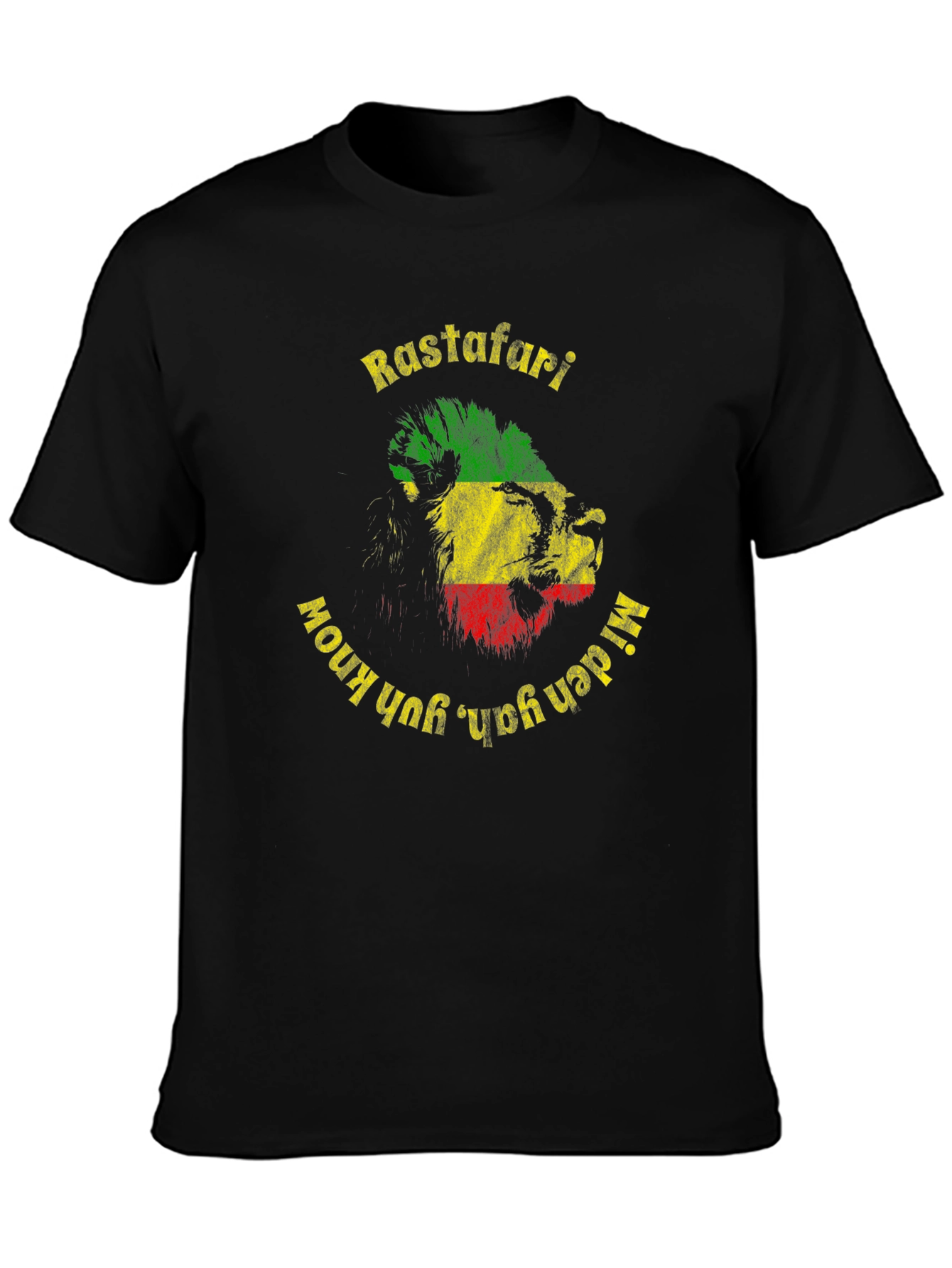 Rasta Lion Graphic Tee - Mi den yah yuh know
