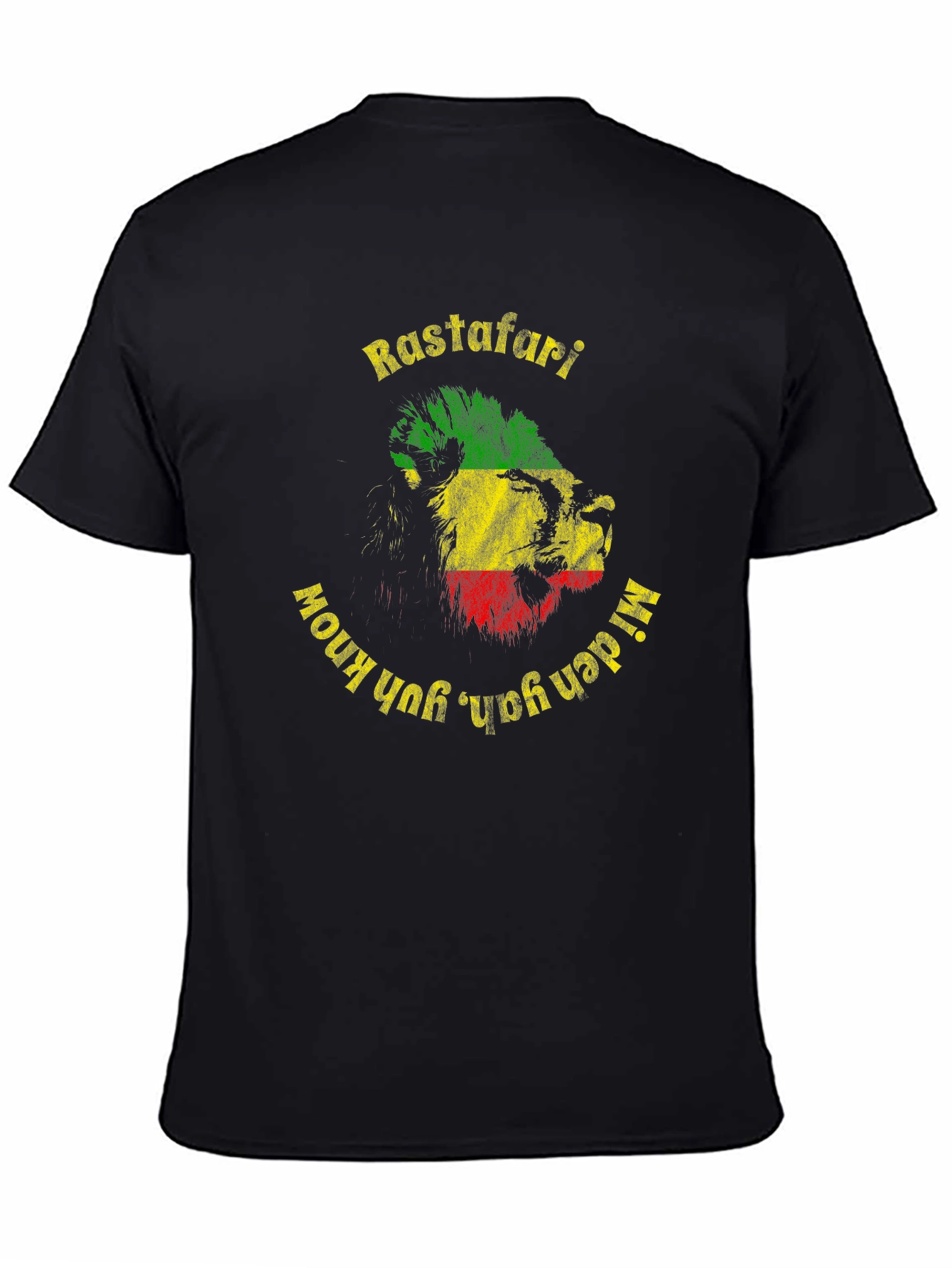 Rasta Lion Graphic Tee - Mi den yah yuh know