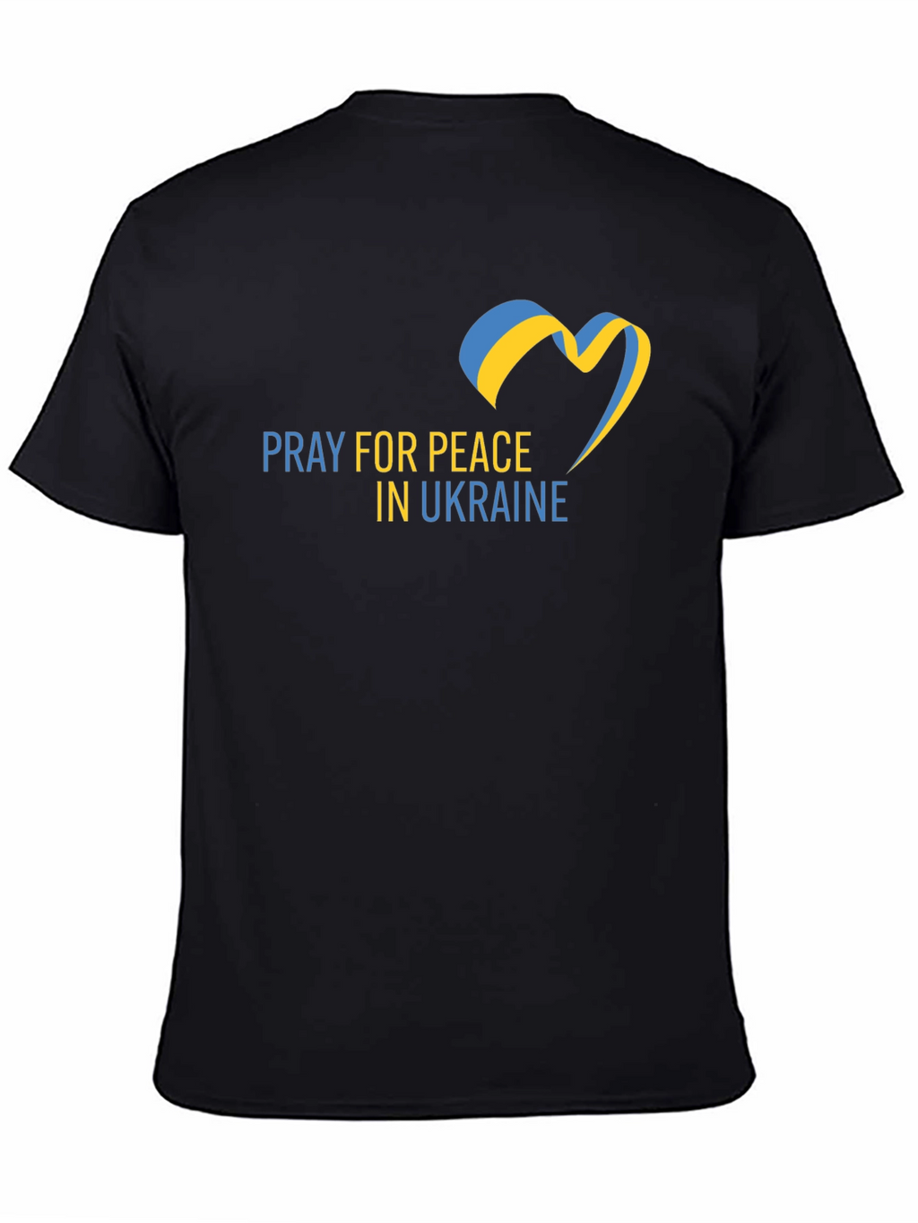Pray for Peace Ukraine Black T-Shirt