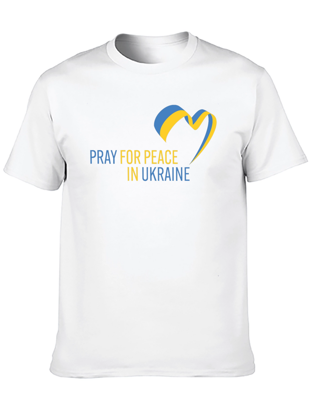 Pray for Peace Ukraine Black T-Shirt
