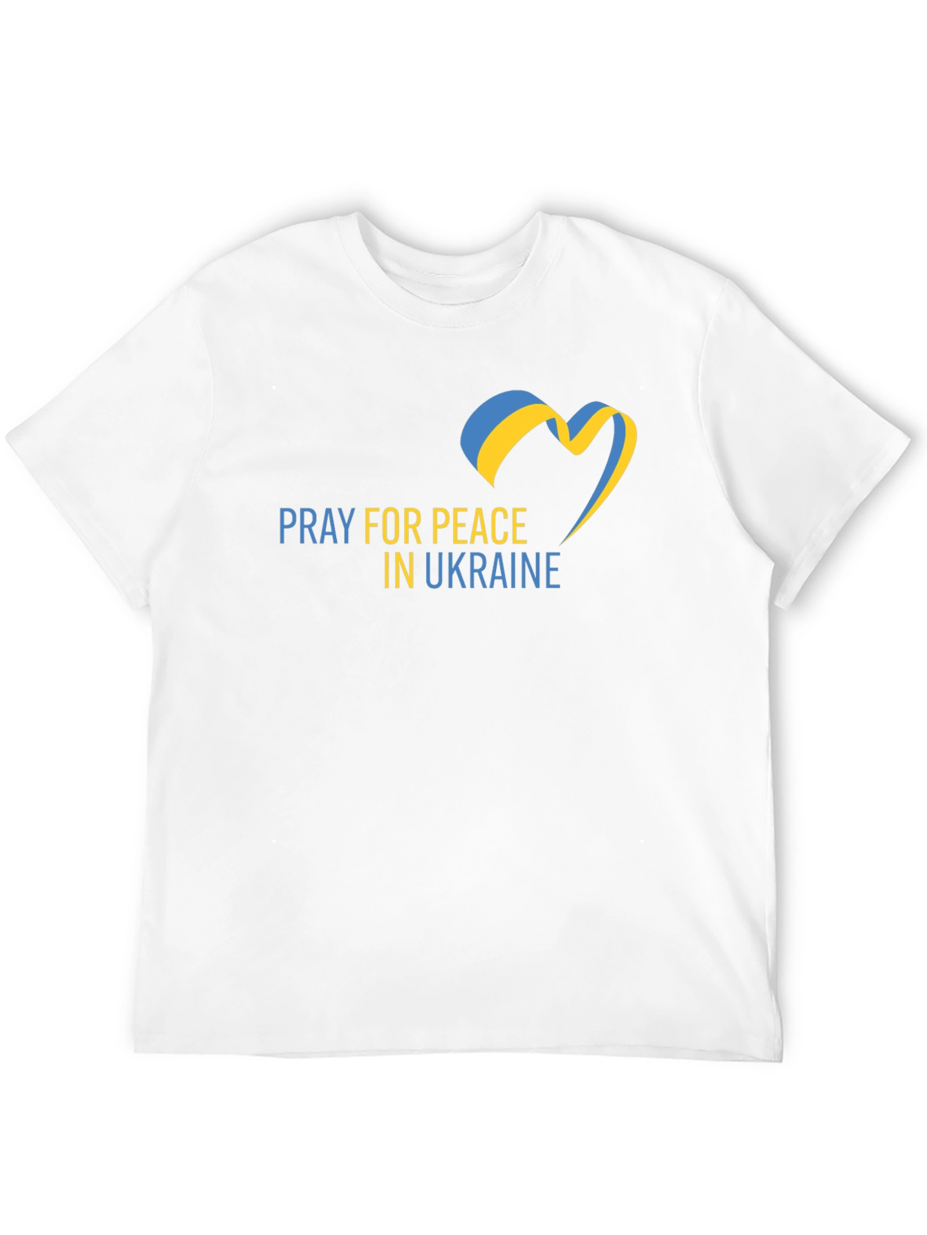 Pray for Peace Ukraine Black T-Shirt