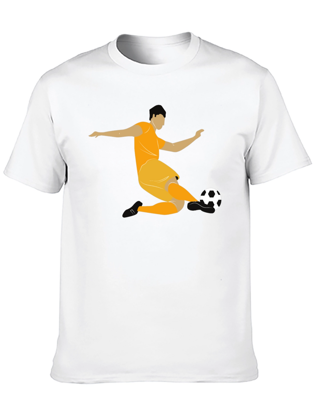 Soccer Player Graphic Black T-Shirt