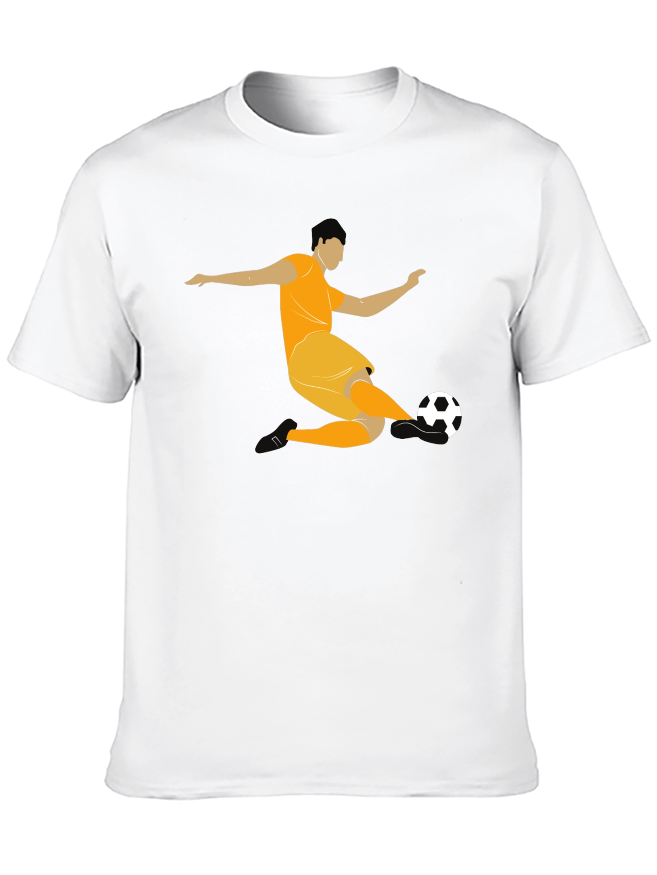 Soccer Player Graphic Black T-Shirt