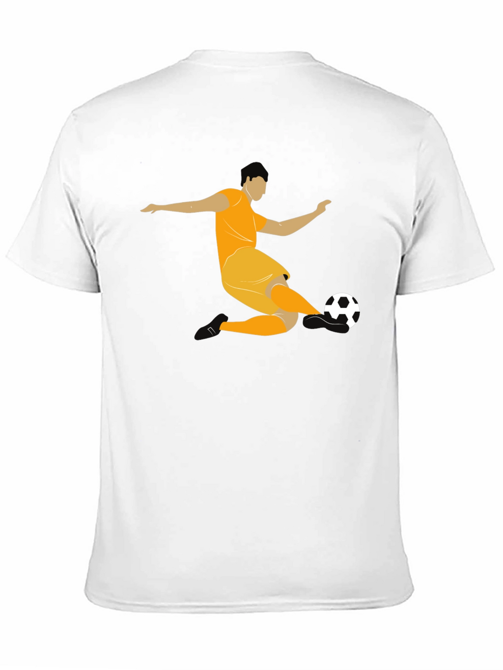 Soccer Player Graphic Black T-Shirt