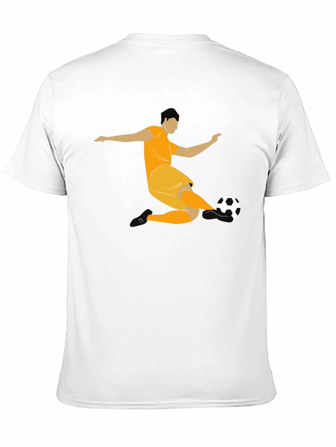 Soccer Player Graphic Black T-Shirt