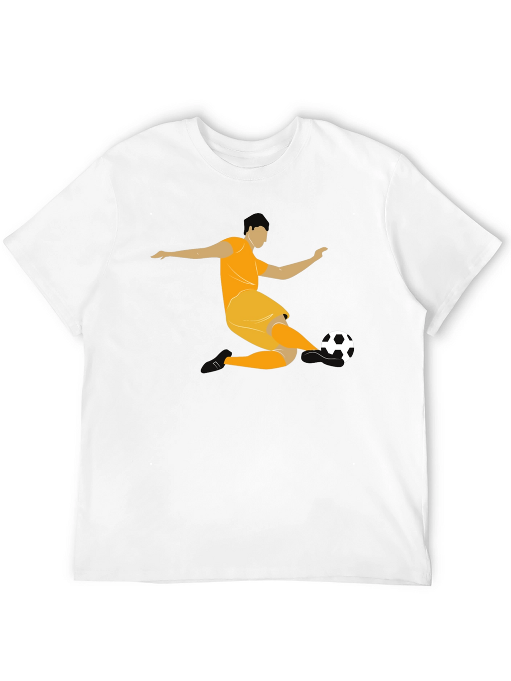 Soccer Player Graphic Black T-Shirt