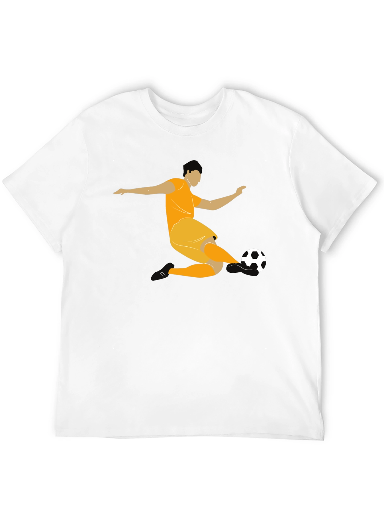 Soccer Player Graphic Black T-Shirt