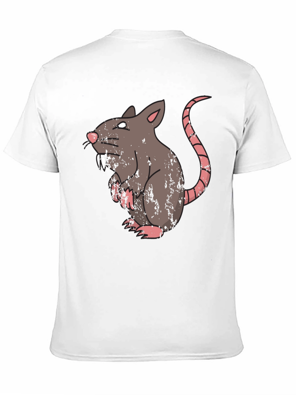 Rat Graphic T-Shirt - Mens Black Crew Neck Tee