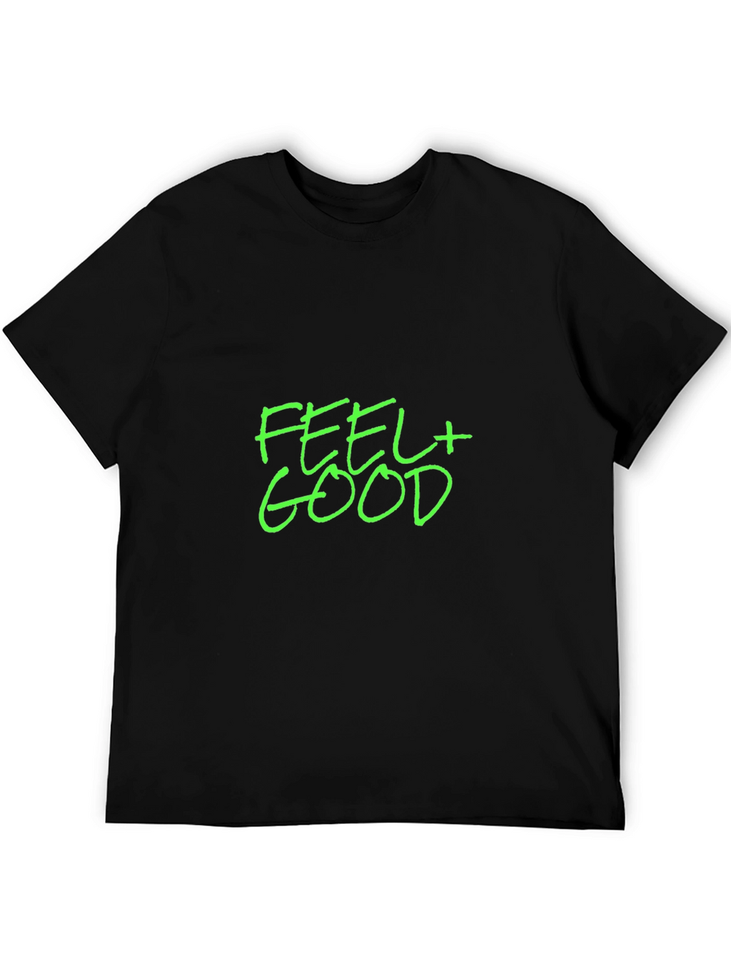 Feel Good Graphic T-Shirt - Black Crew Neck Tee