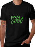 Feel Good Graphic T-Shirt - Black Crew Neck Tee