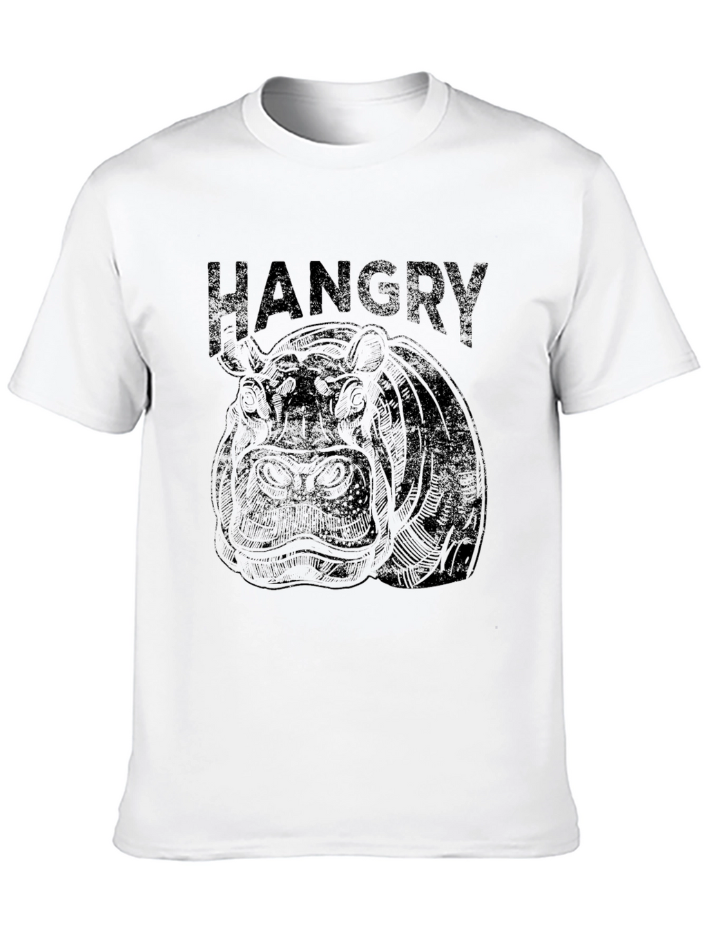 Hangry Graphic Tee - Black Cotton Blend