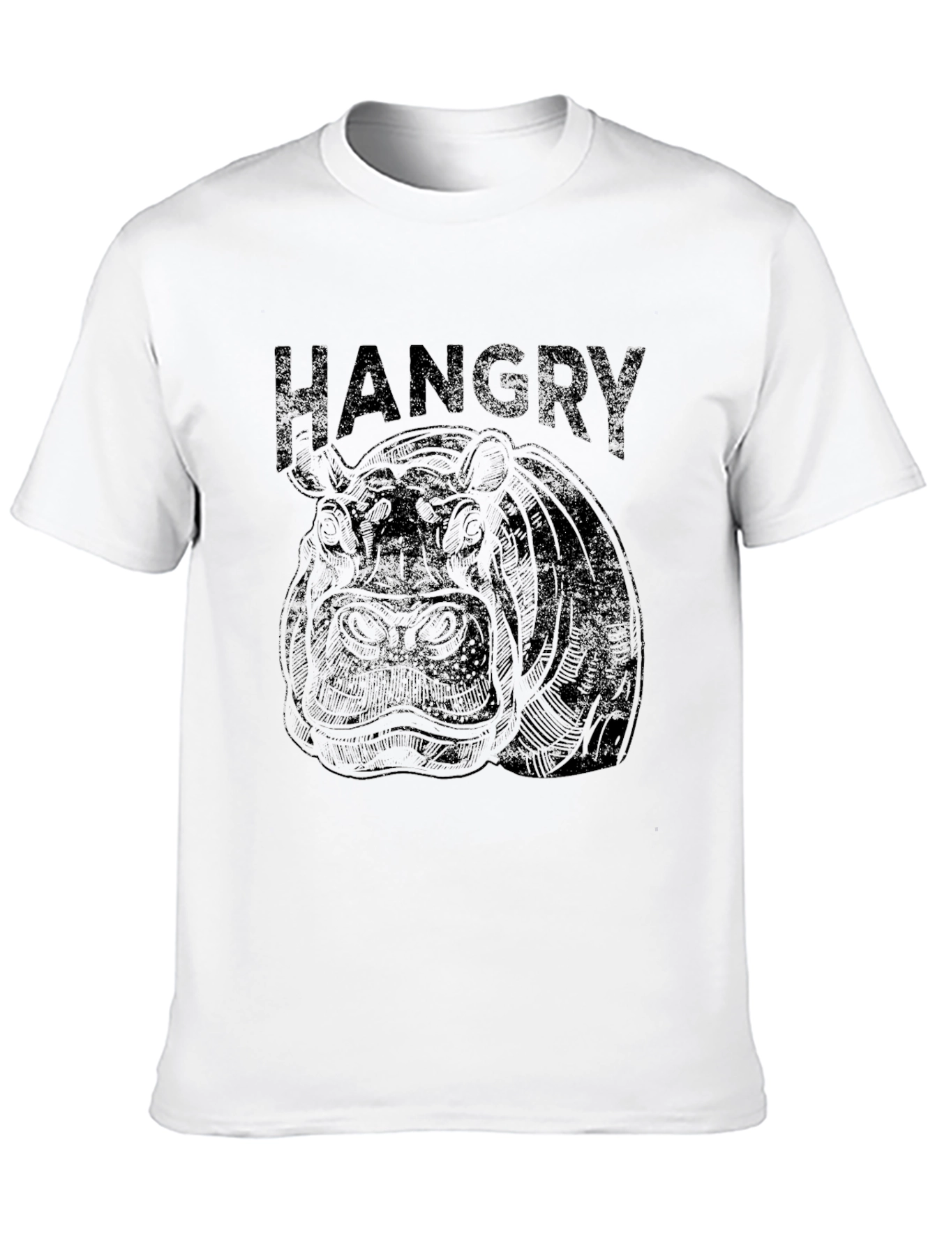 Hangry Graphic Tee - Black Cotton Blend