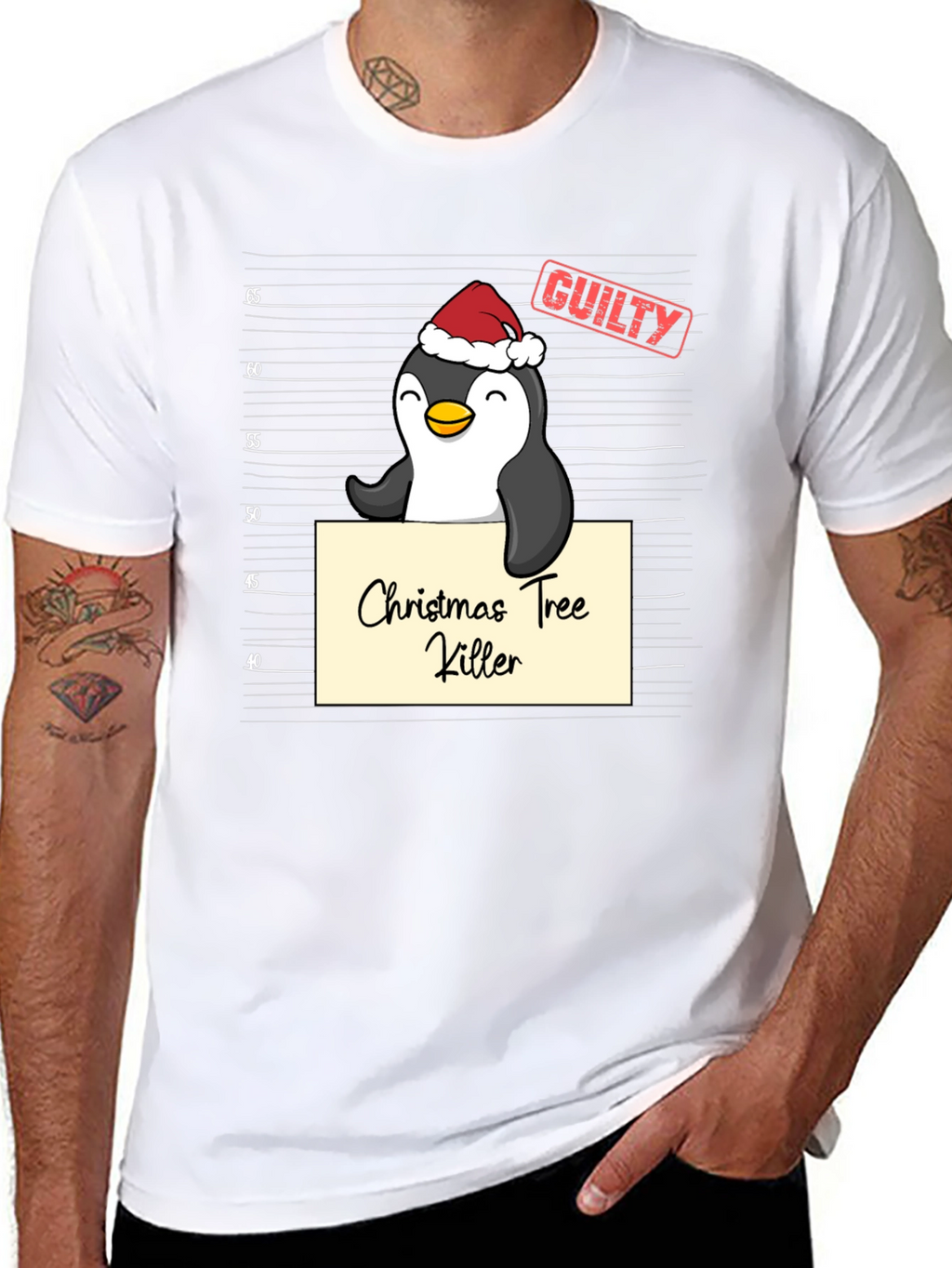 Christmas Tree Killer Penguin T-Shirt