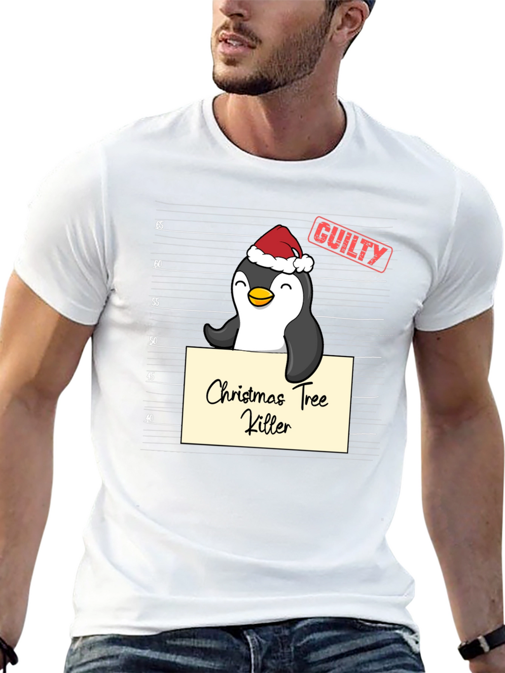 Christmas Tree Killer Penguin T-Shirt