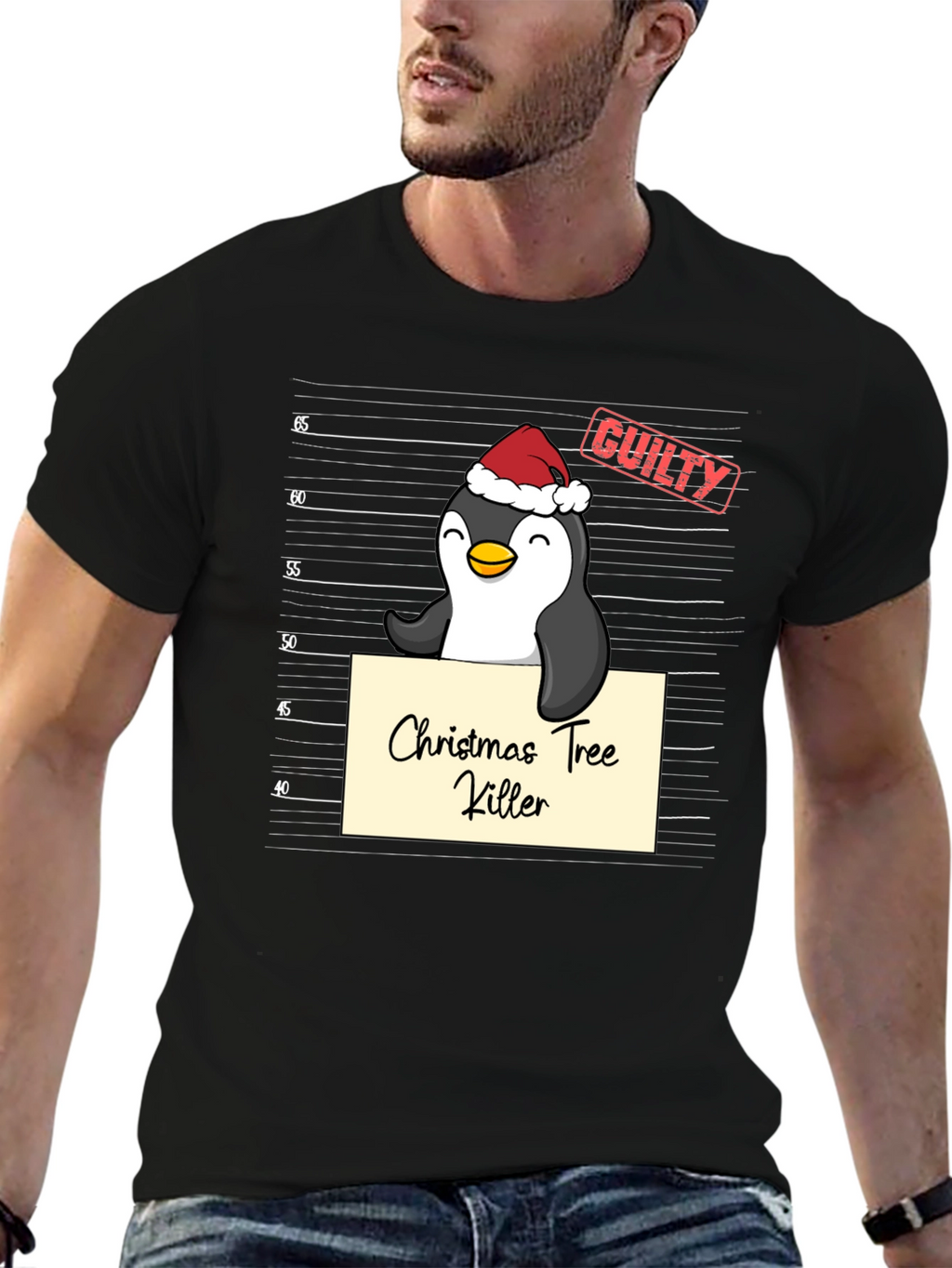 Christmas Tree Killer Penguin T-Shirt