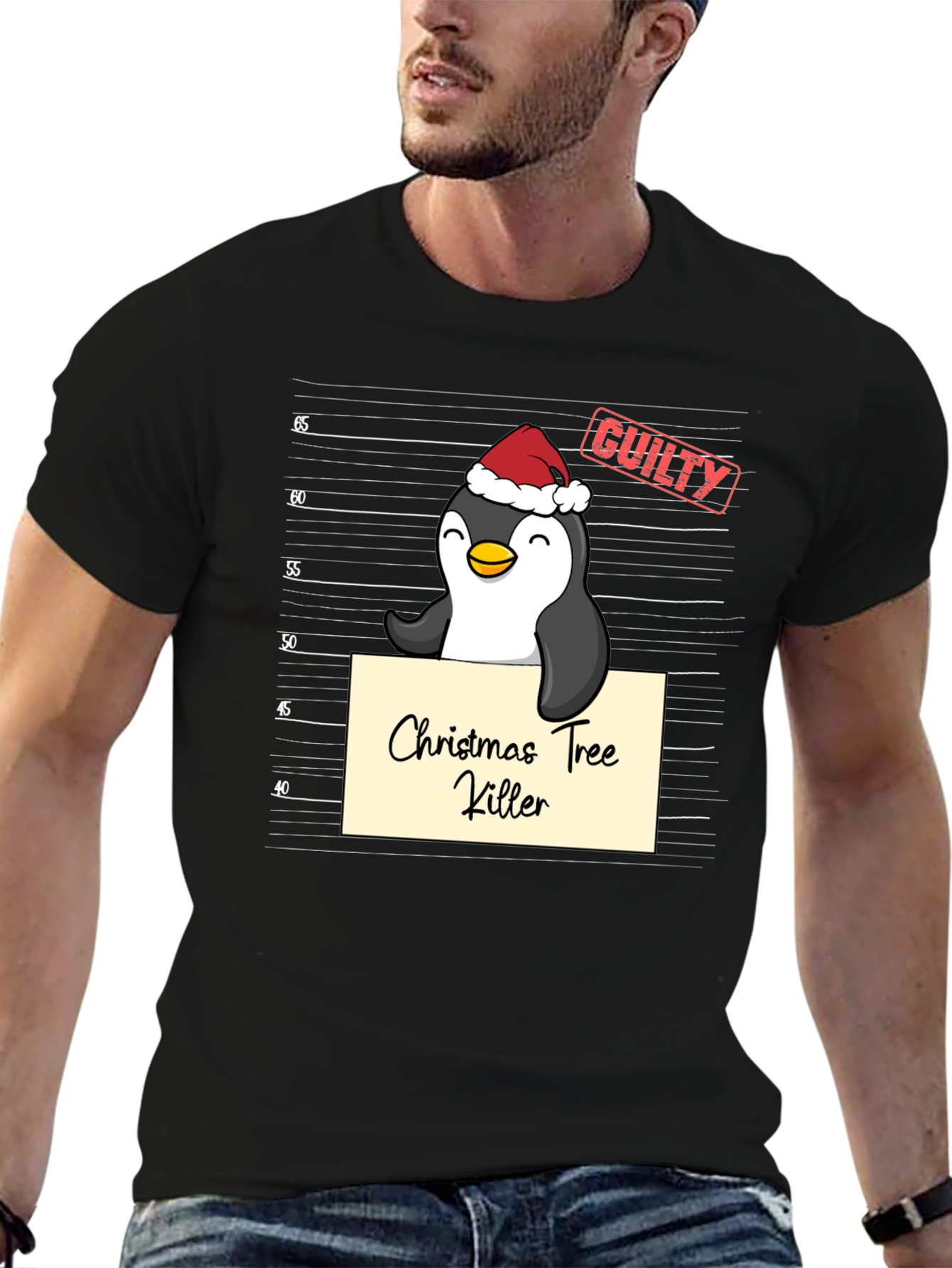 Christmas Tree Killer Penguin T-Shirt