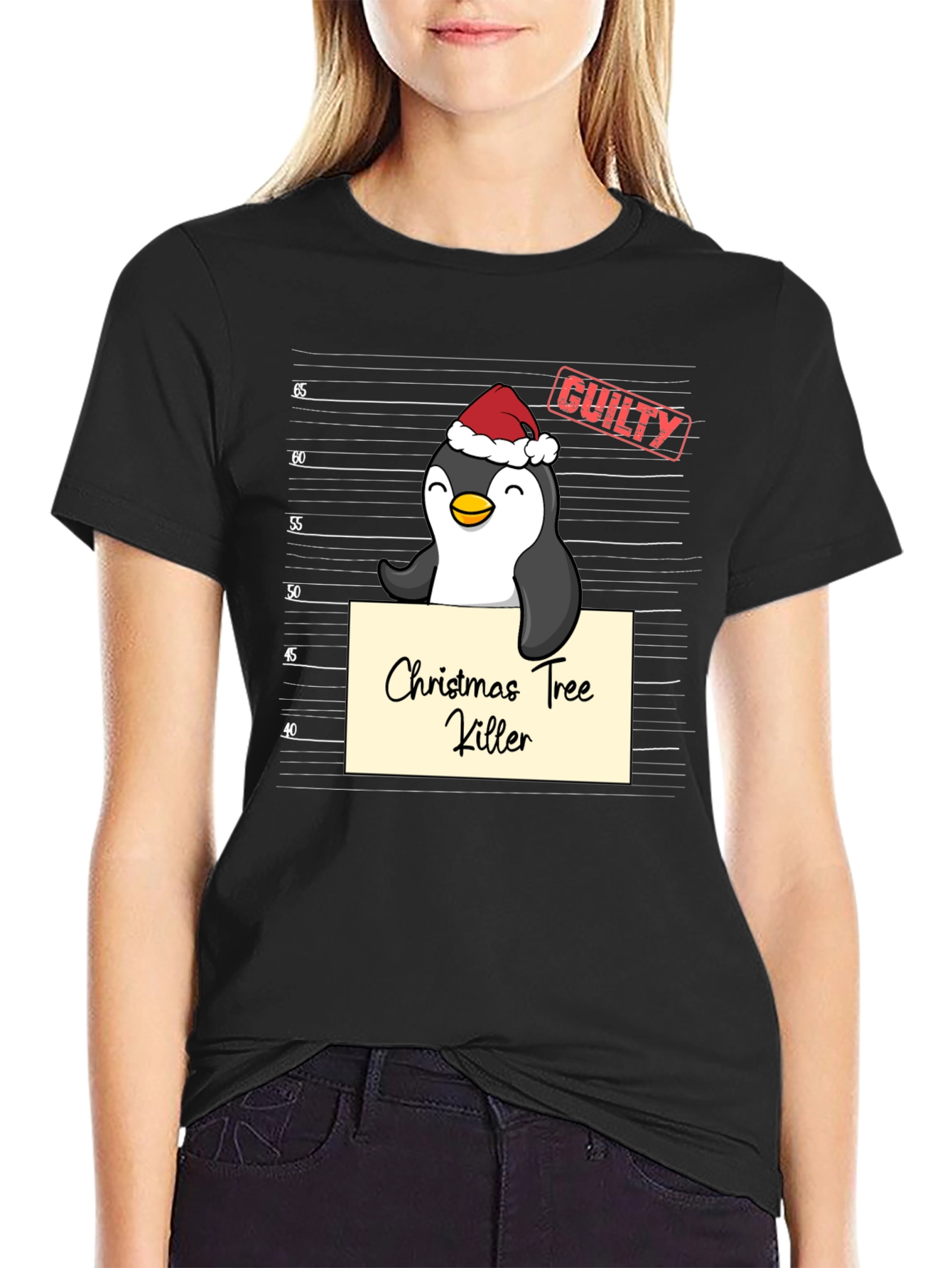 Christmas Tree Killer Penguin T-Shirt