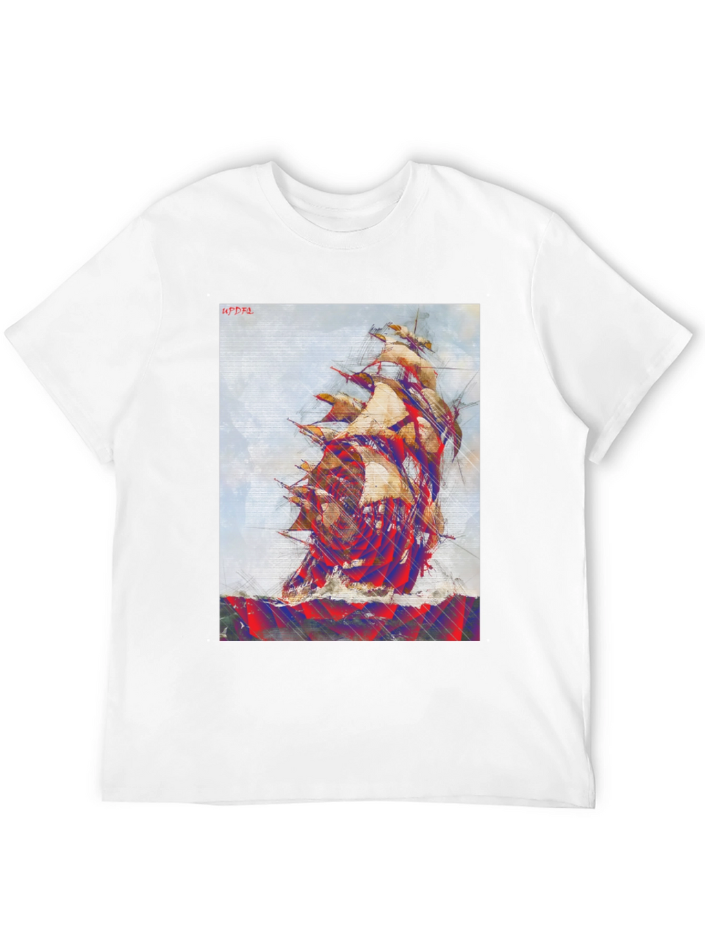 Nautical Ship Graphic Tee - Mens Black T-Shirt