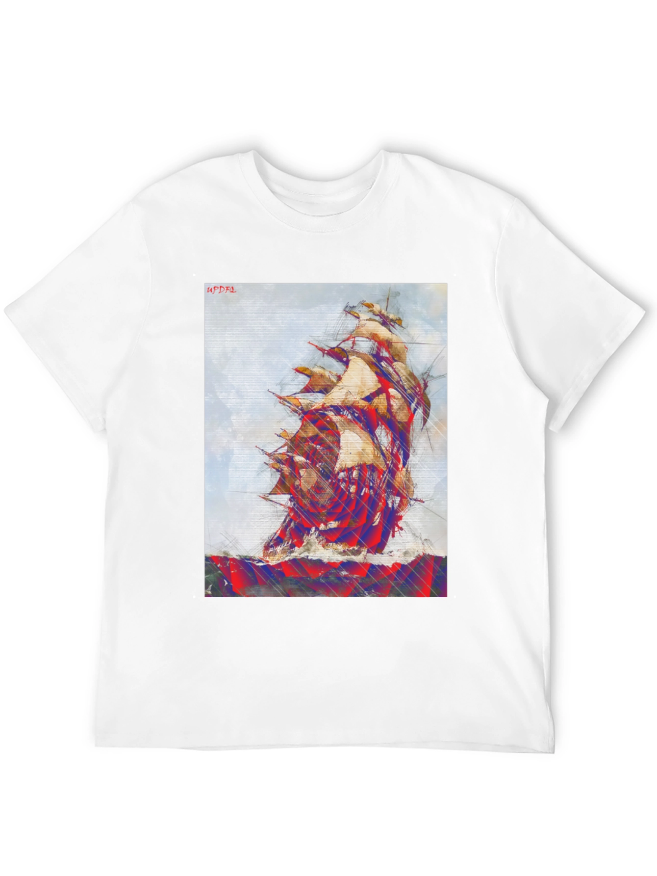 Nautical Ship Graphic Tee - Mens Black T-Shirt