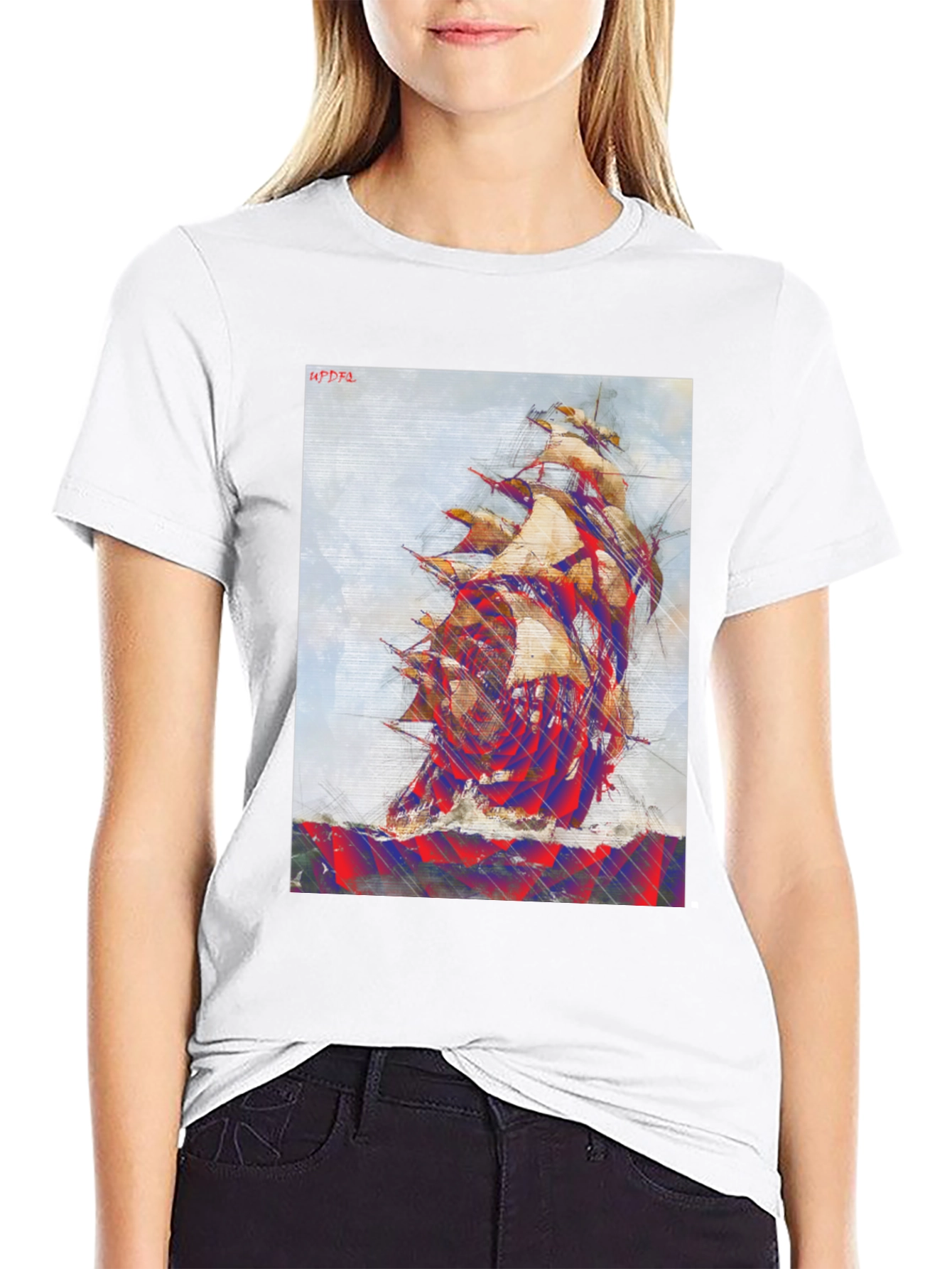 Nautical Ship Graphic Tee - Mens Black T-Shirt