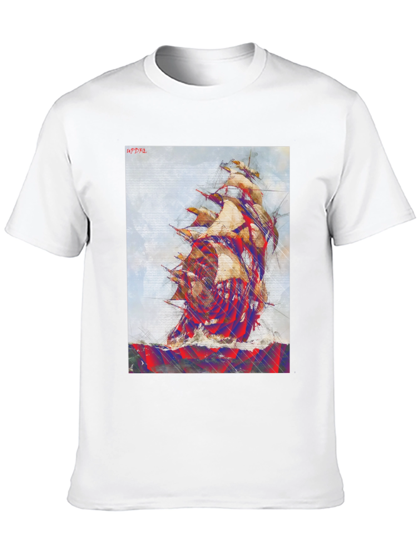 Nautical Ship Graphic Tee - Mens Black T-Shirt