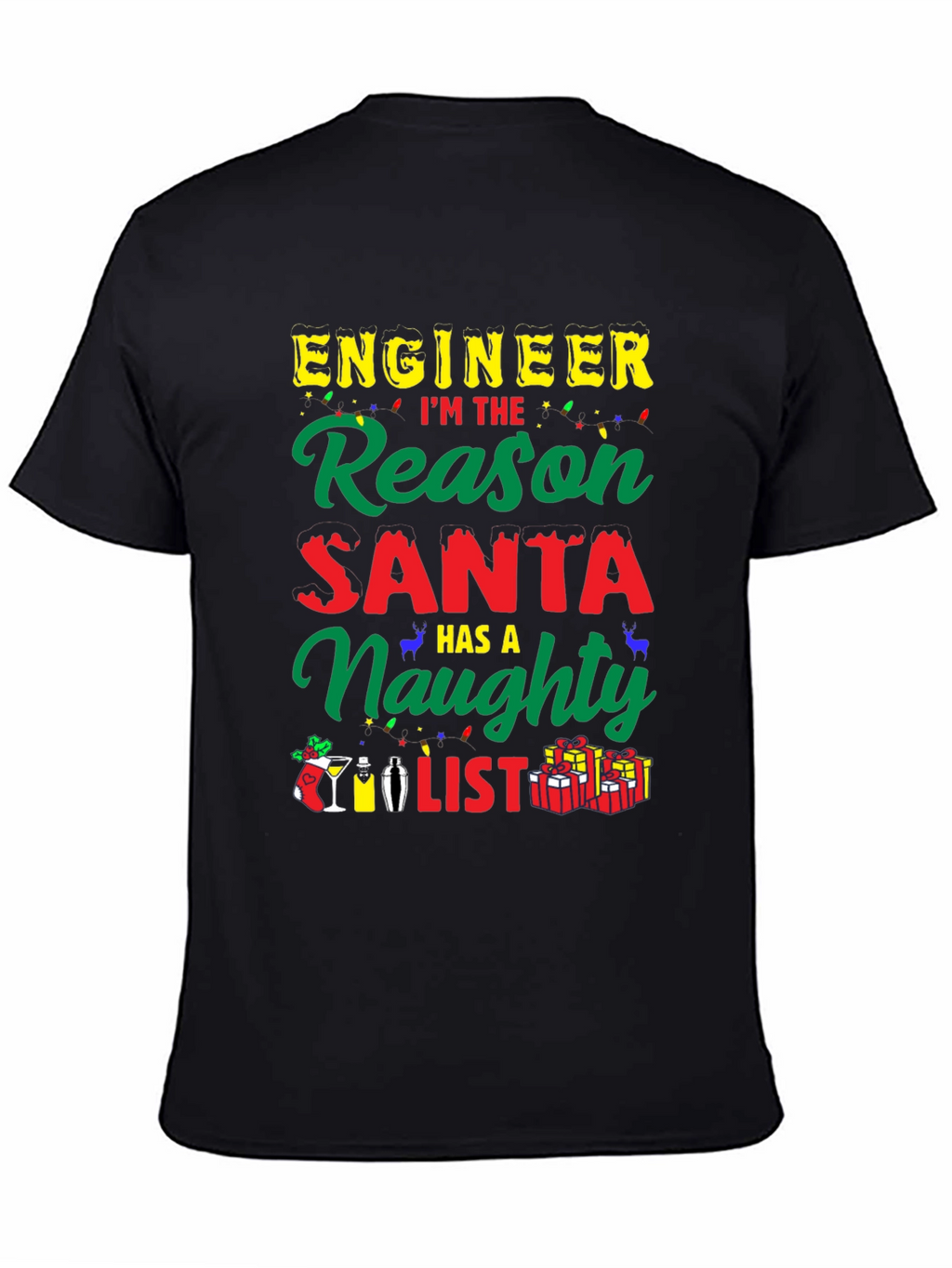 Engineer Naughty List Christmas T-Shirt