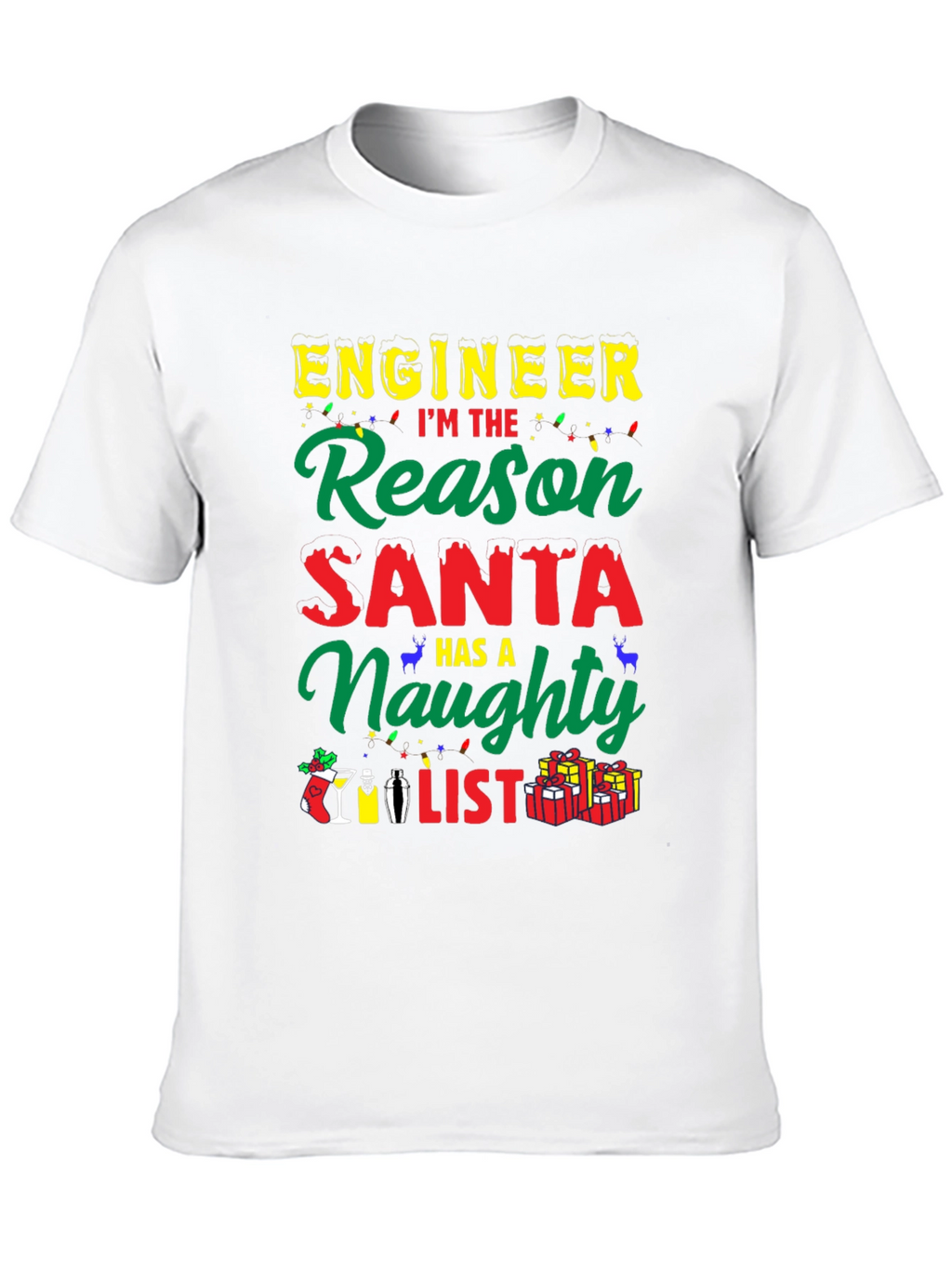 Engineer Naughty List Christmas T-Shirt