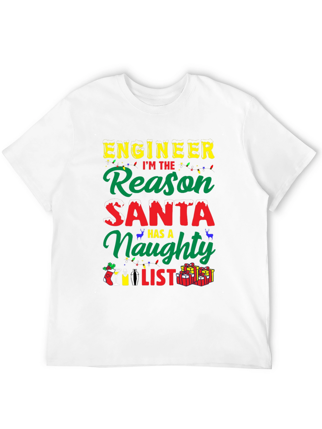 Engineer Naughty List Christmas T-Shirt