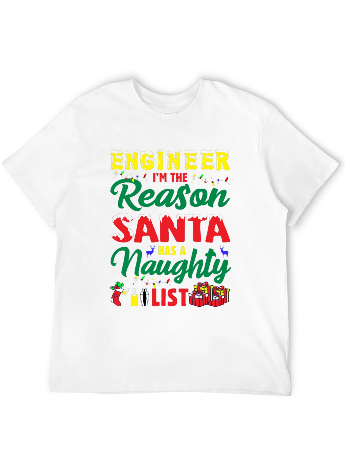 Engineer Naughty List Christmas T-Shirt