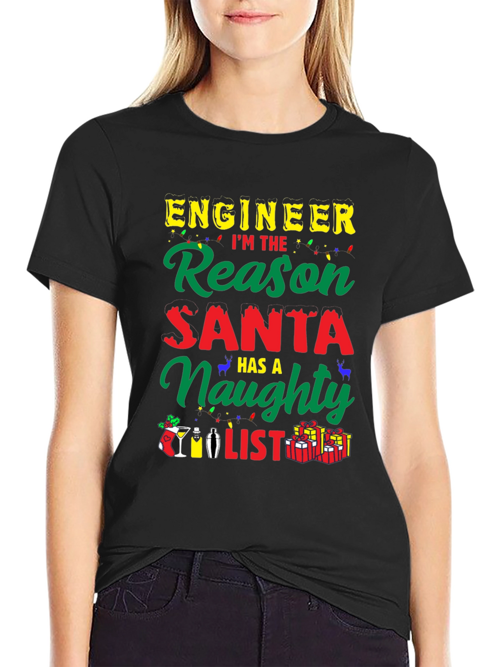 Engineer Naughty List Christmas T-Shirt