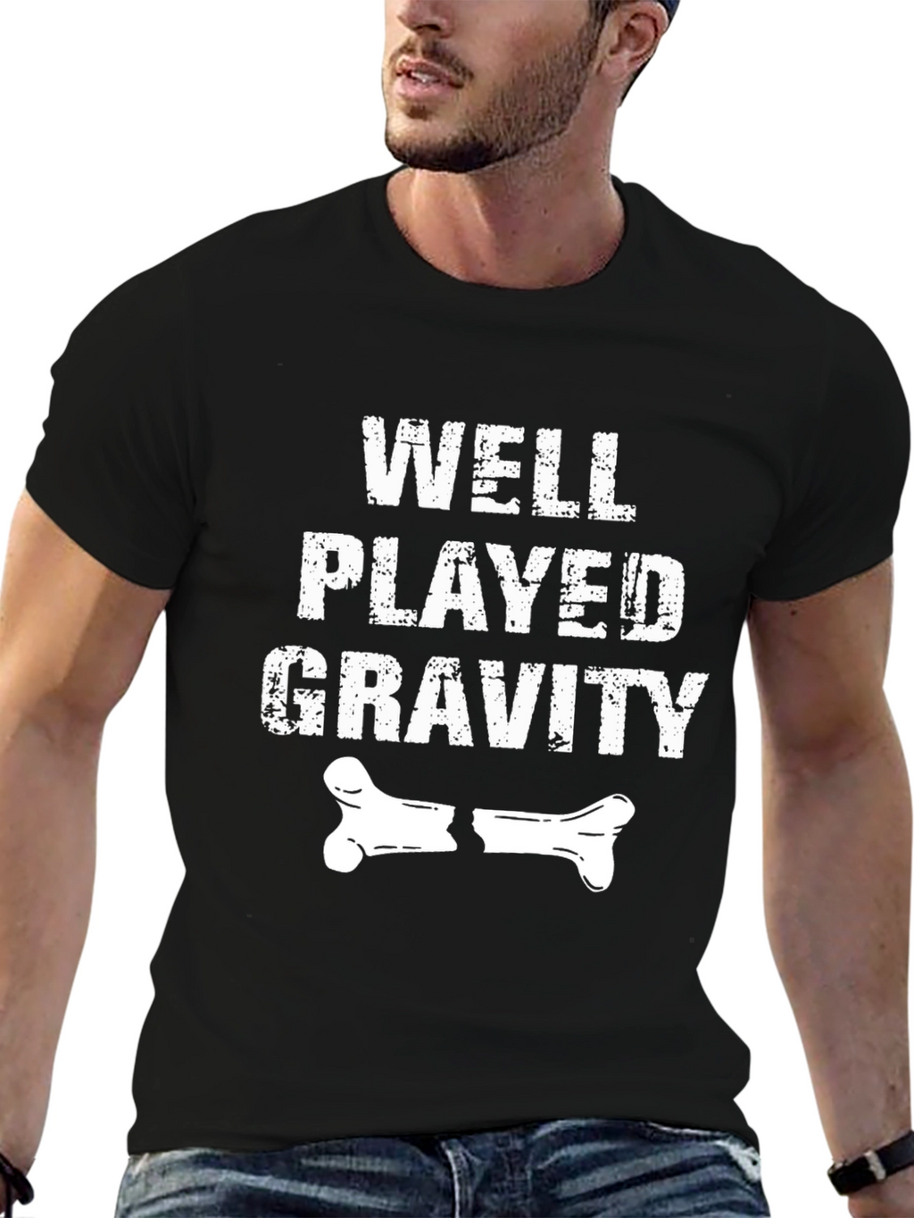 Well Played Gravity Broken Bone Graphic Tee