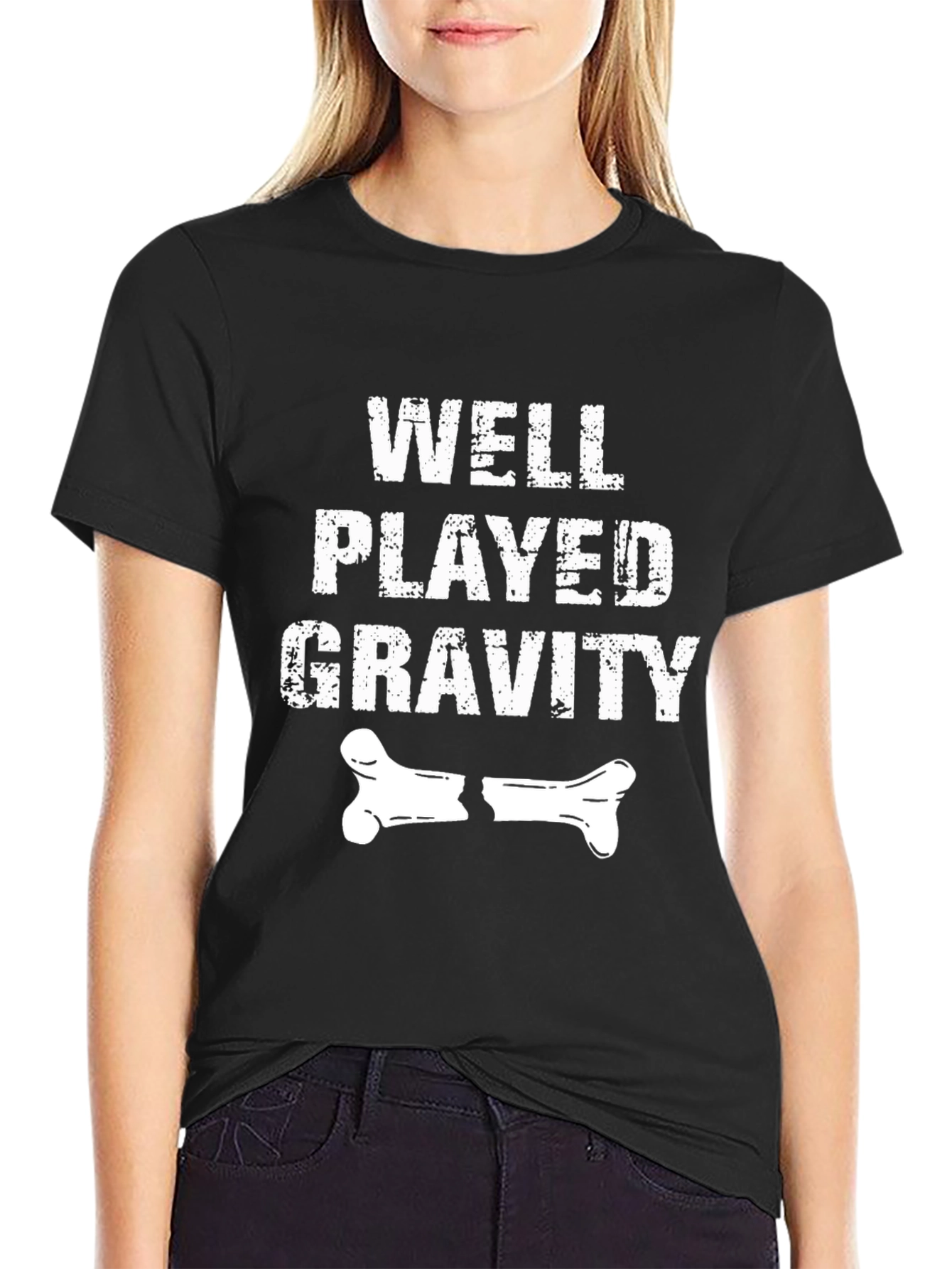 Well Played Gravity Broken Bone Graphic Tee