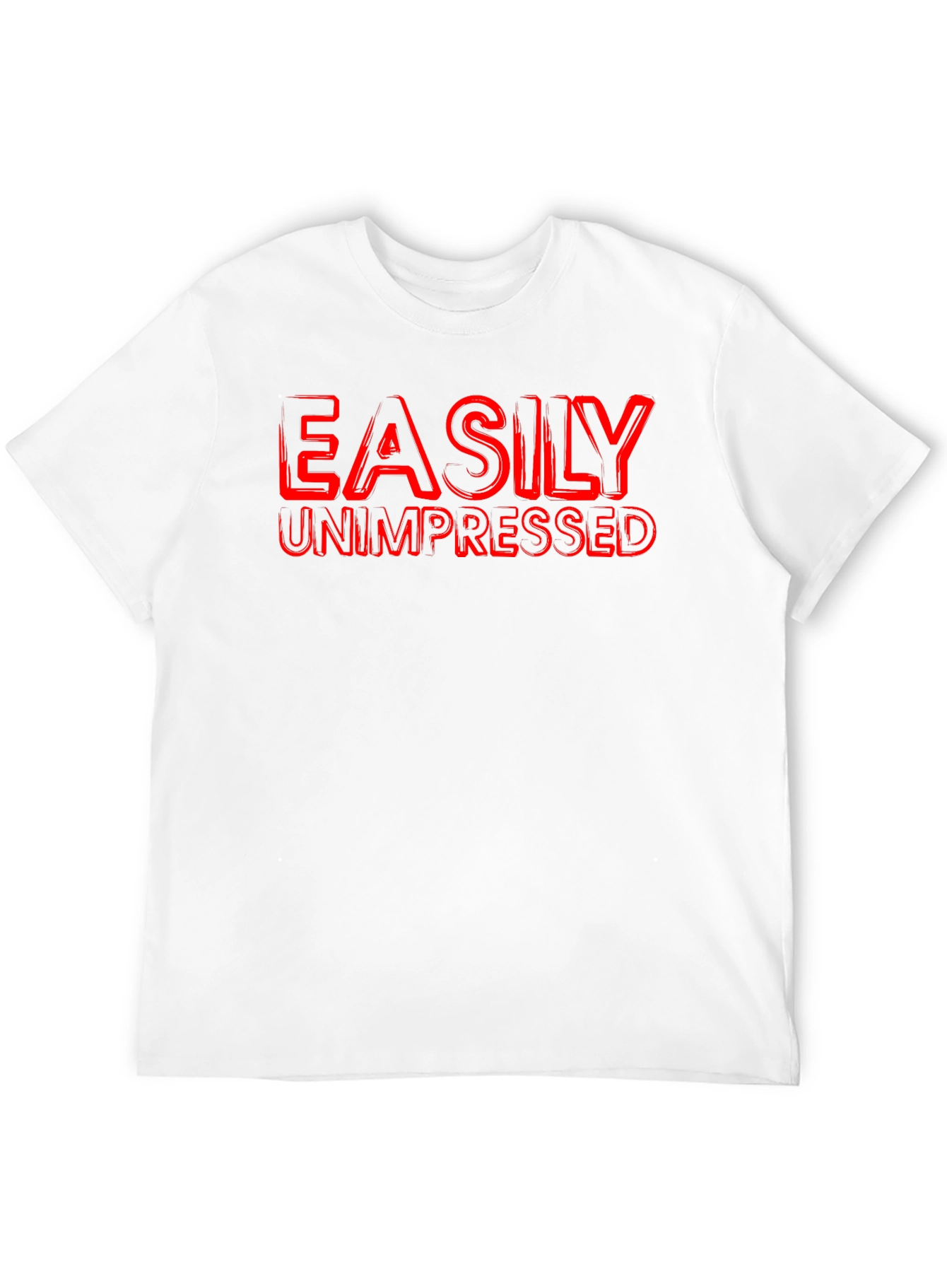 Easily Unimpressed Graphic T-Shirt - Black Crew Neck Tee