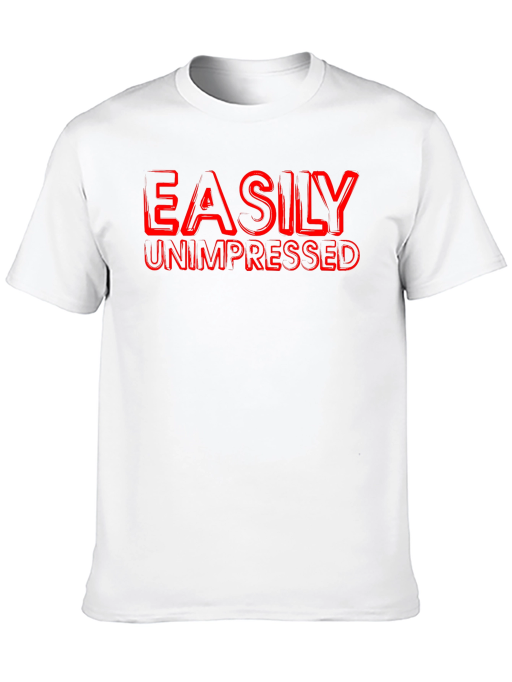 Easily Unimpressed Graphic T-Shirt - Black Crew Neck Tee