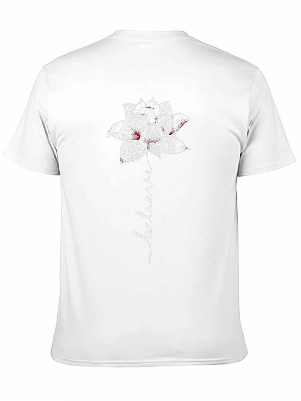 Believe Lotus Flower T-Shirt - Black