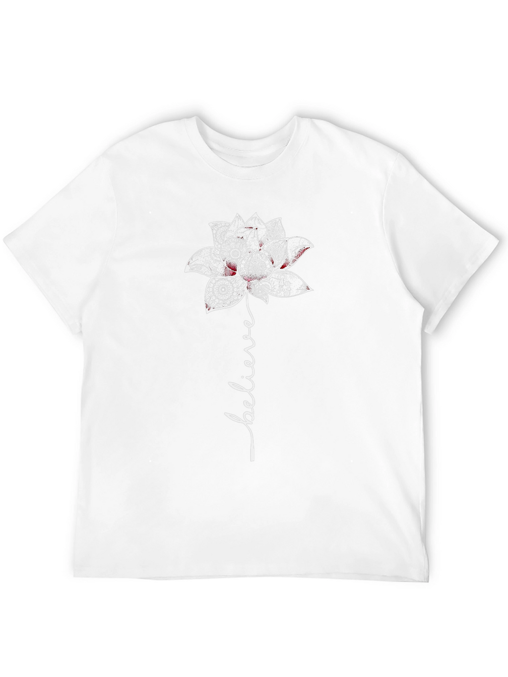 Believe Lotus Flower T-Shirt - Black