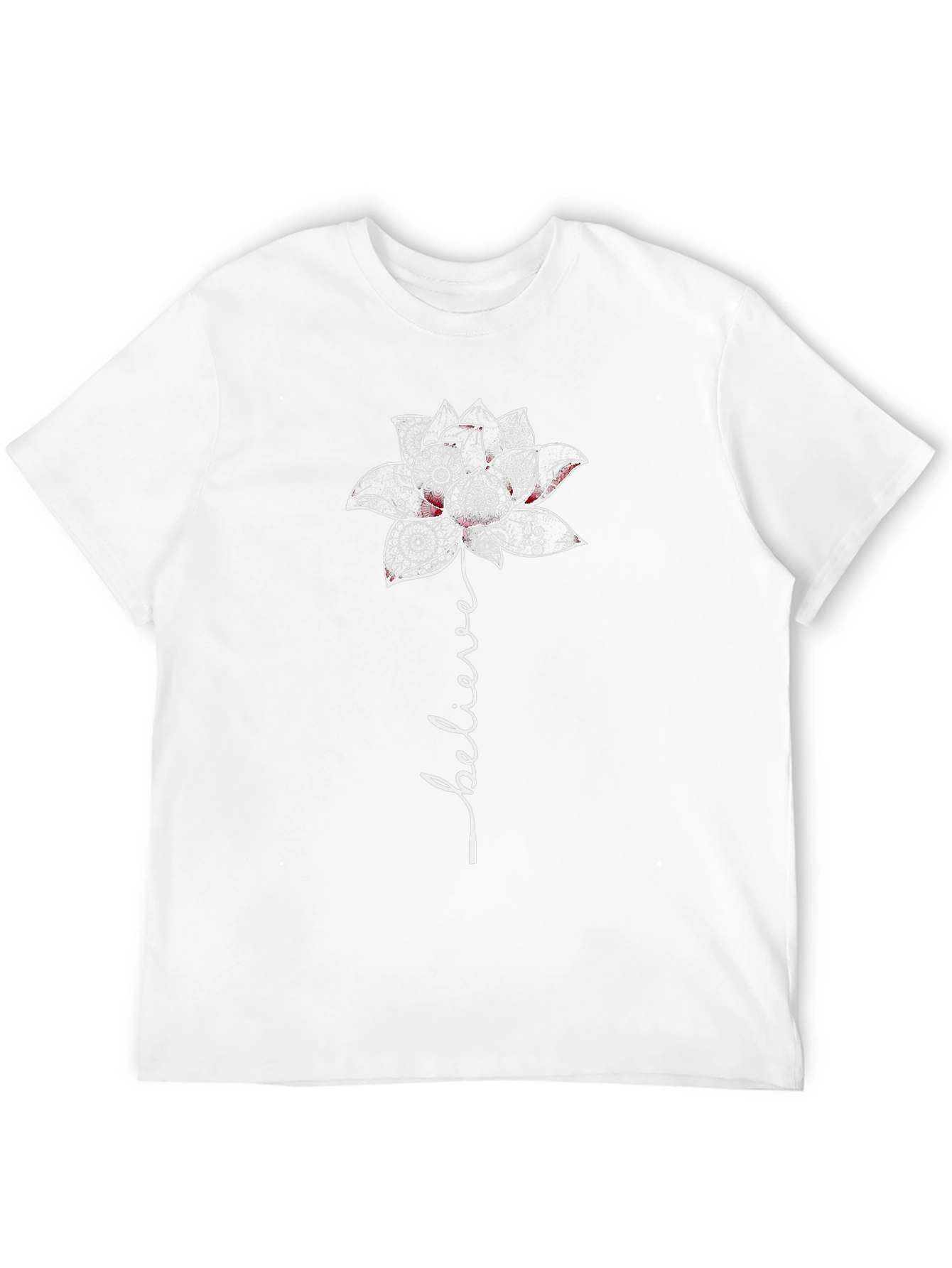 Believe Lotus Flower T-Shirt - Black