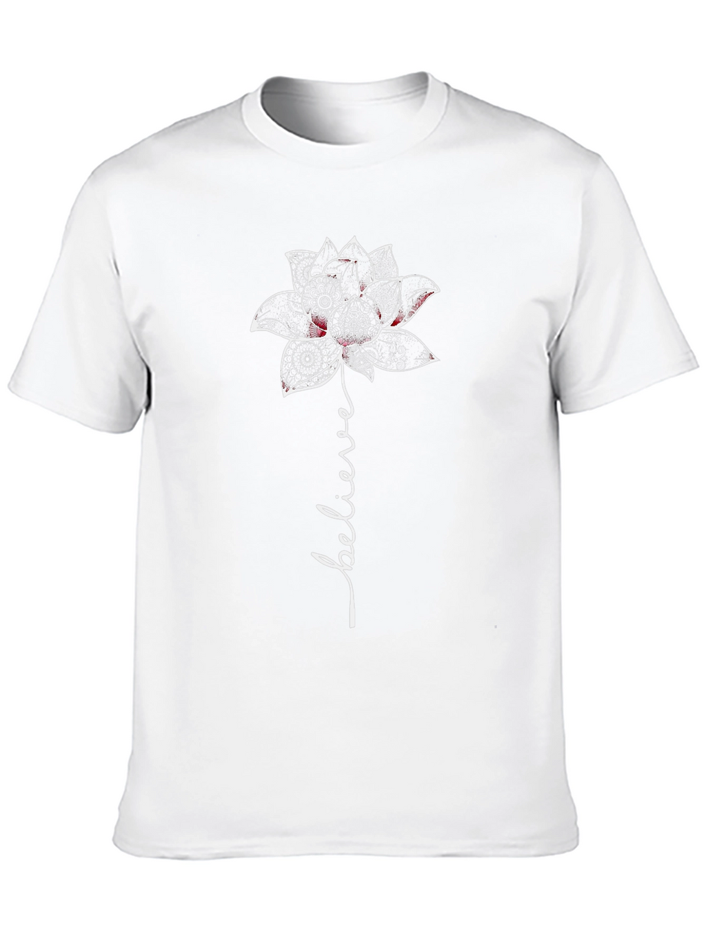 Believe Lotus Flower T-Shirt - Black