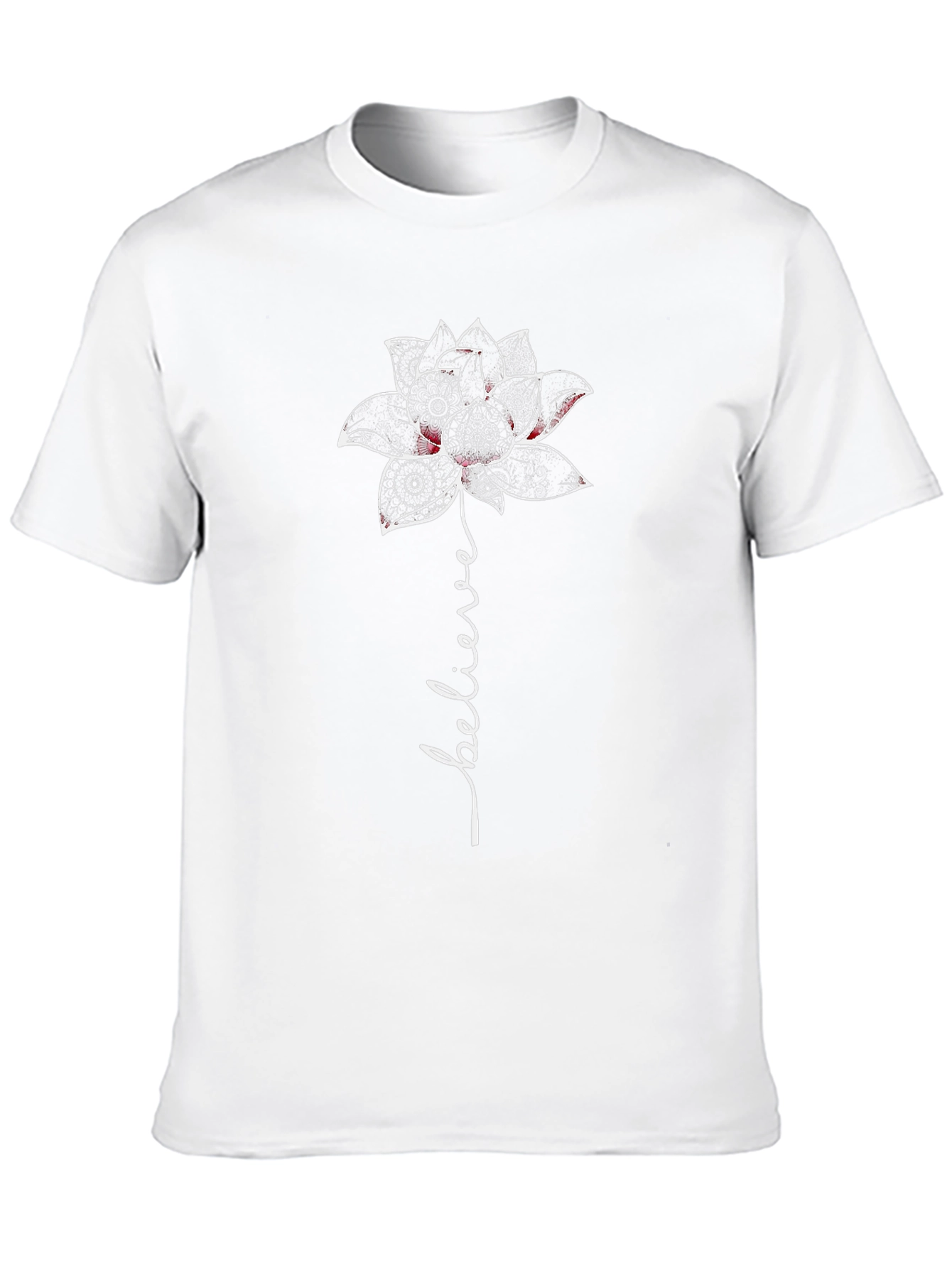 Believe Lotus Flower T-Shirt - Black
