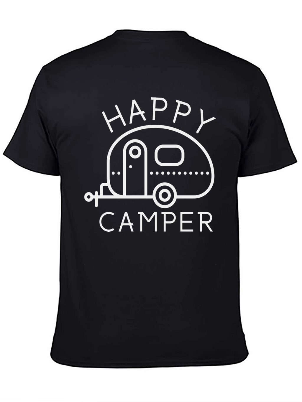 Happy Camper Graphic Tee - Black Camping T-Shirt