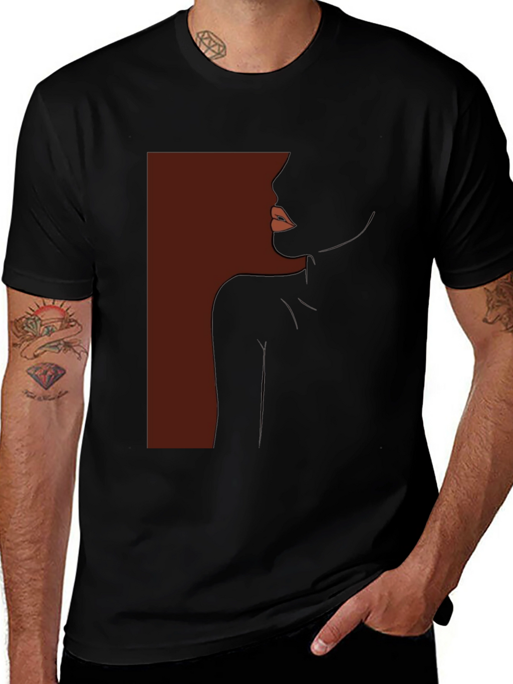 Elegant Silhouette Graphic T-Shirt