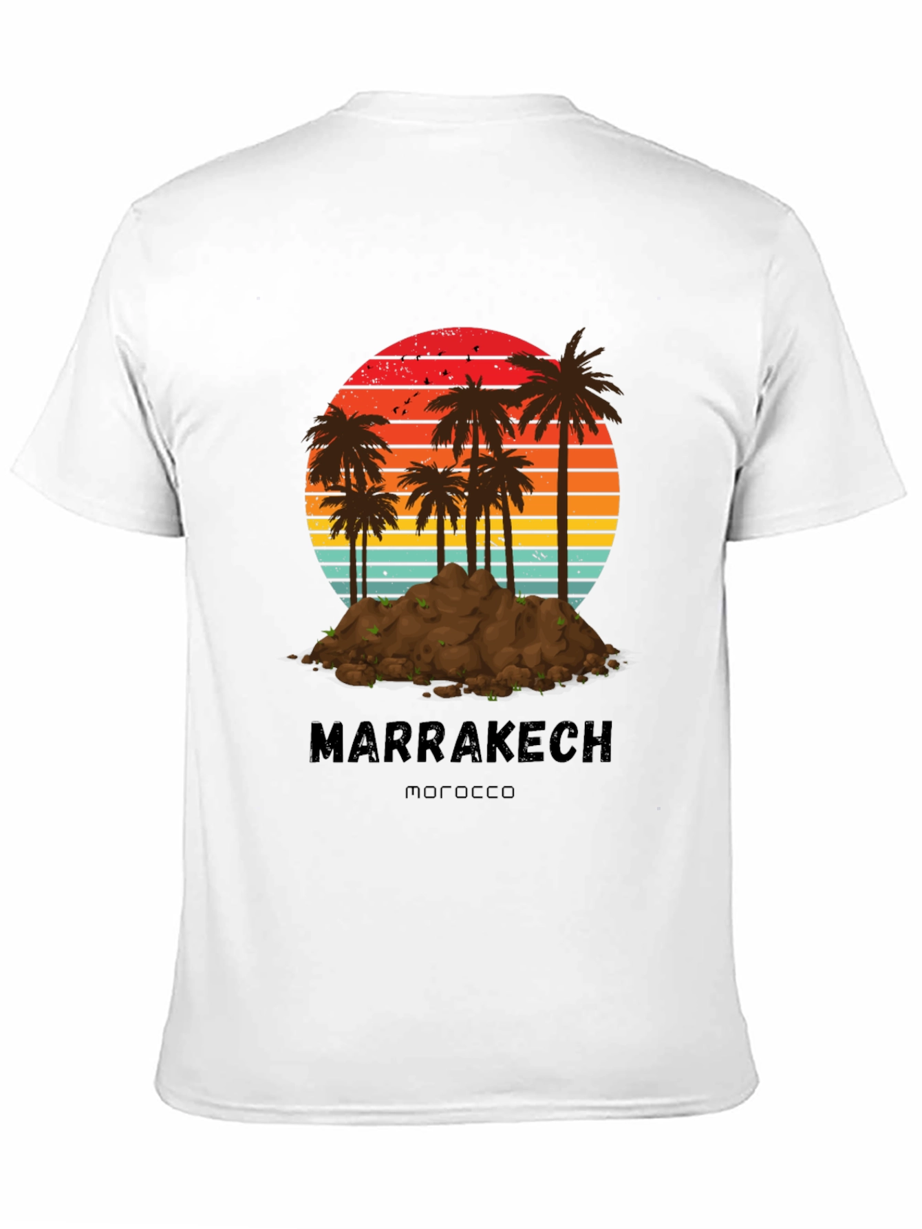 Marrakech Morocco Palm Tree Sunset T-Shirt