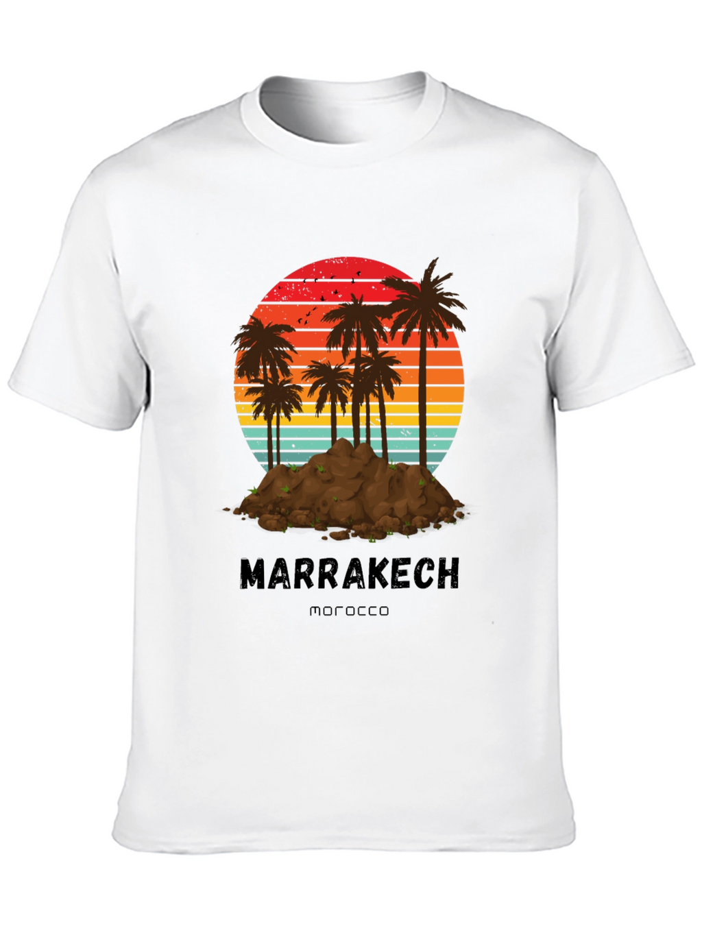 Marrakech Morocco Palm Tree Sunset T-Shirt
