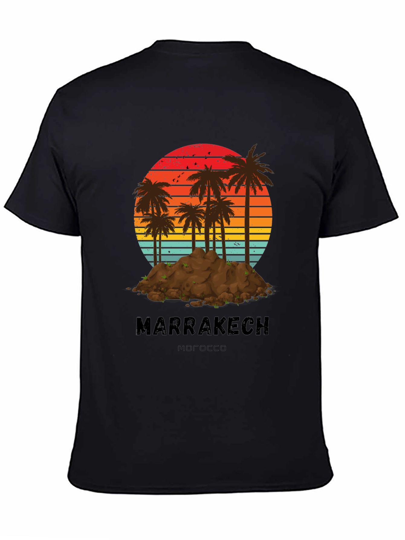 Marrakech Morocco Palm Tree Sunset T-Shirt