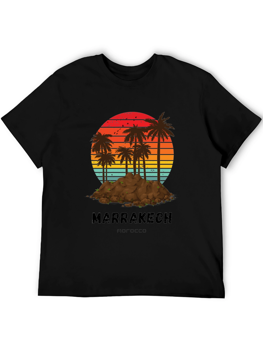 Marrakech Morocco Palm Tree Sunset T-Shirt