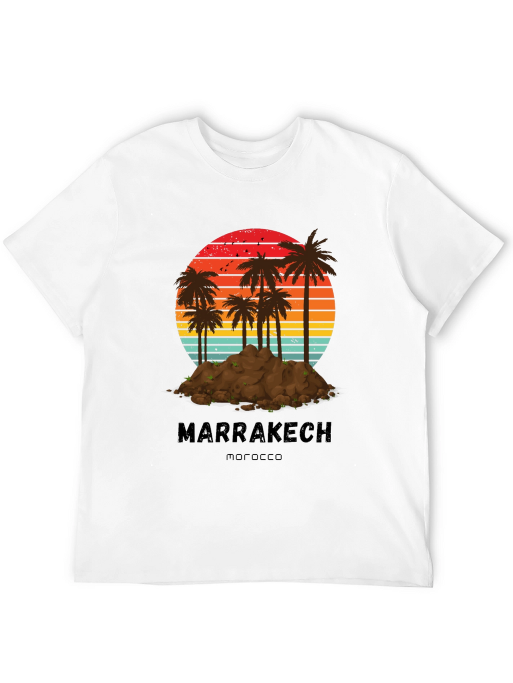 Marrakech Morocco Palm Tree Sunset T-Shirt