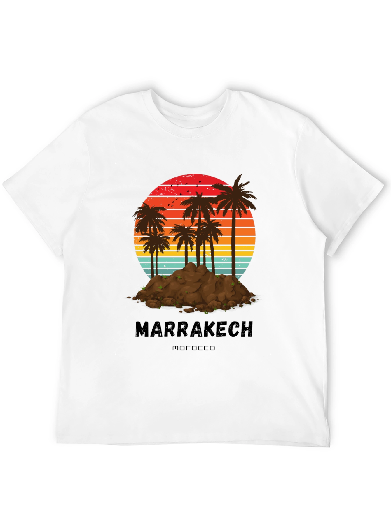 Marrakech Morocco Palm Tree Sunset T-Shirt
