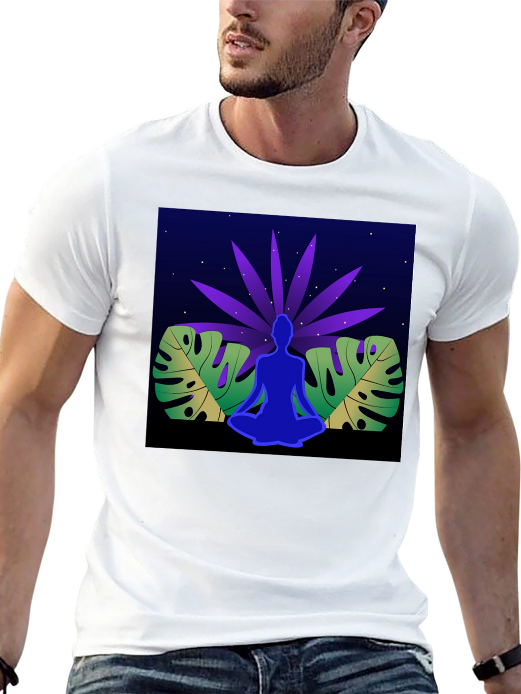 Yoga Meditation Graphic T-Shirt - Relaxed Fit